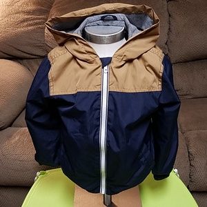 Boys jersey lined wind breaker jacket sz 4